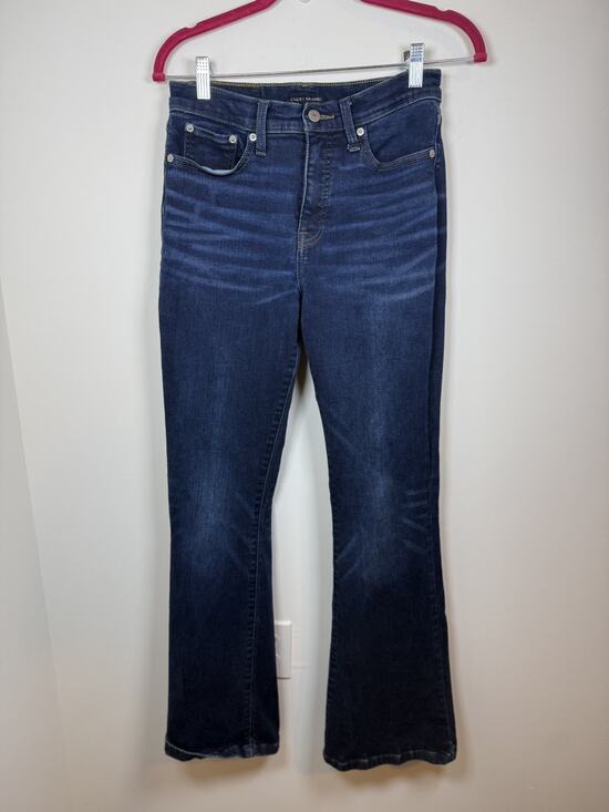 Lucky Brand Denim - Lucky Brand Stevie Flare Jean Womens 6 28 Dark Blue High Rise Stretch Denim Boho